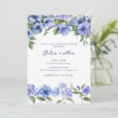Floral Periwinkle | Elegant repetitiediner Kaart (Staand voorkant)