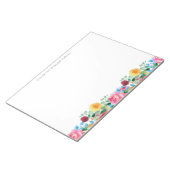 Floral Personal Business Pink Red Blue Yellow Notitieblok (Schuin)