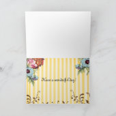 Floral Personal Folded Wenskaart Kaart (Binnen)