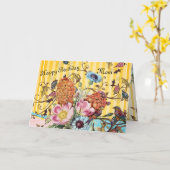 Floral Personal Folded Wenskaart Kaart (Gele Bloem)