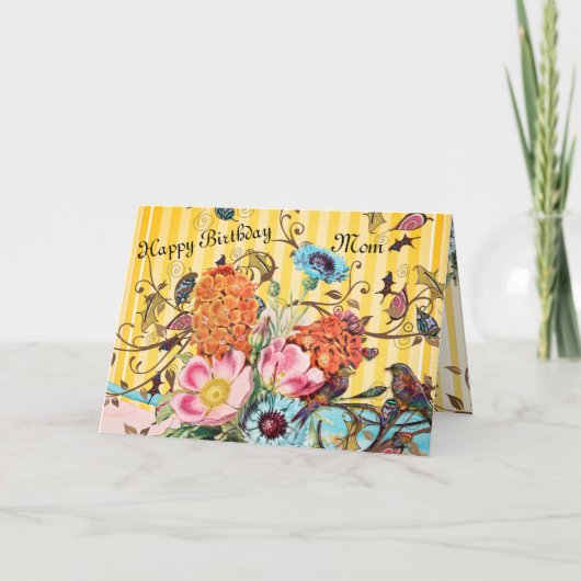 Floral Personal Folded Wenskaart Kaart (Voorkant)