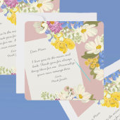 Floral Personal Love Note To Mother Notitiekaartje