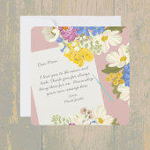 Floral Personal Love Note To Mother Notitiekaartje