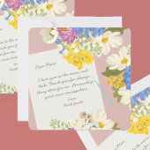 Floral Personal Love Note To Mother Notitiekaartje