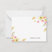 Floral Personal Note Cards Notitiekaartje (Voorkant)