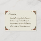 Floral Personal  Victoriaans Visitekaartje (Achterkant)