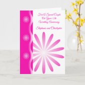 Floral Personalized 12th Wedding Jubileum Kaart (Gele Bloem)