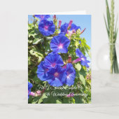 Floral Personalized 65th Wedding Jubileum Kaart (Voorkant)