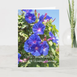 Floral Personalized 65th Wedding Jubileum Kaart