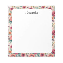 Floral Personalized Custom Name Stationery