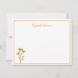 Floral Personalized Custom Note Card Notitiekaartje