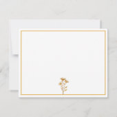 Floral Personalized Custom Note Card Notitiekaartje (Achterkant)