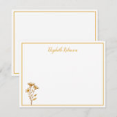 Floral Personalized Custom Note Card Notitiekaartje (Voorkant / Achterkant)