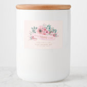 Floral Personalized Food/Jar Label for Ma Voedselcontainer Etiket (Voorkant)