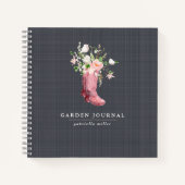 Floral Personalized Gardening Journal Notitieboek (Voorkant)