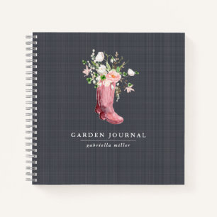 Floral Personalized Gardening Journal Notitieboek