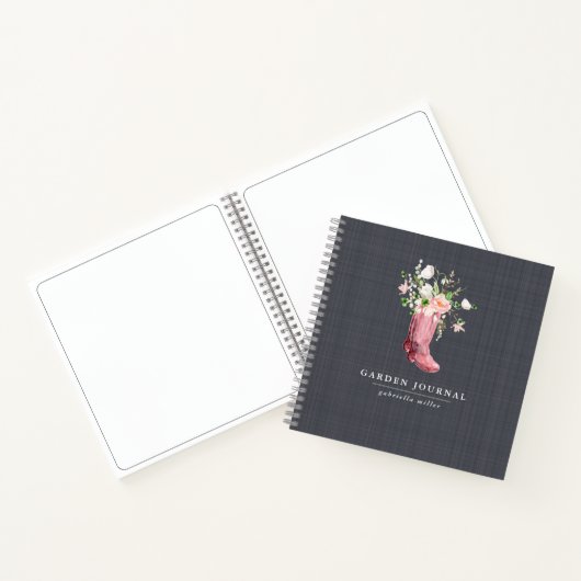 Floral Personalized Gardening Journal Notitieboek (Binnen)