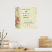 Floral Personalized Love Story Poster (Keuken)