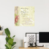 Floral Personalized Love Story Poster (Thuiskantoor)