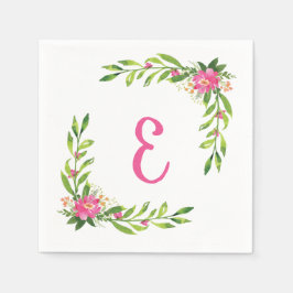 Floral Personalized Paper Napkin Servet