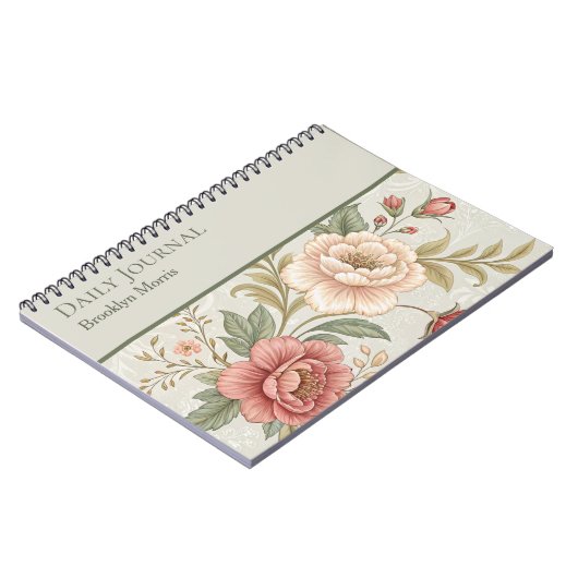 Floral Personalized Planner Journal/Notebook Notitieboek (Linkerzijde)