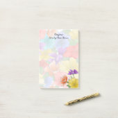 Floral Personalized  Post-it® Notes (Op bureau)