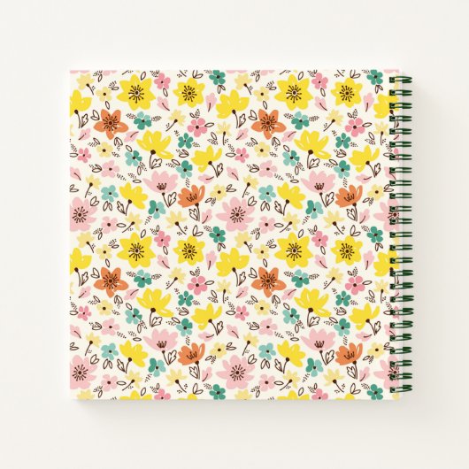  Floral Personalized Recipe Notitieboek (Achterkant)