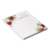 Floral Personalized | Van de bureau van de blocnot Notitieblok (Schuin)