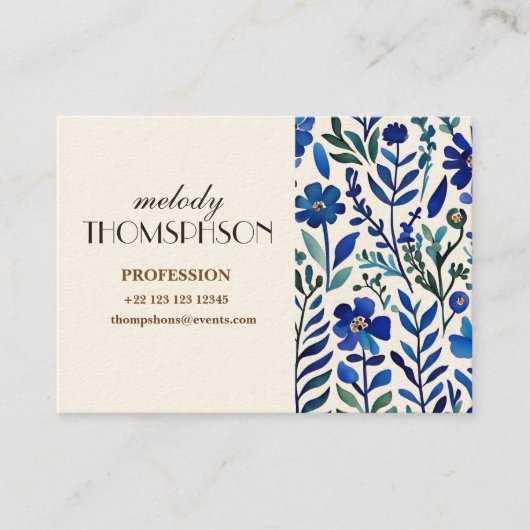 Floral Personalized Visitekaartje (Voorkant)