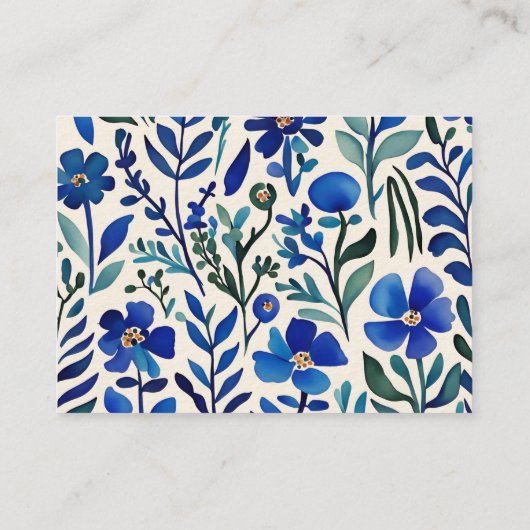 Floral Personalized Visitekaartje (Achterkant)