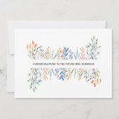 Floral Personalized Vrijgezellenfeest Kaart (Voorkant)