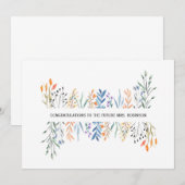 Floral Personalized Vrijgezellenfeest Kaart (Voorkant / Achterkant)