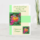 Floral Persoonlijk 35th Wedding Jubileum Kaart (Voorkant)