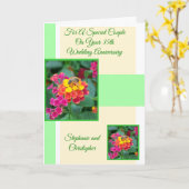 Floral Persoonlijk 35th Wedding Jubileum Kaart (Gele Bloem)