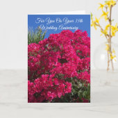 Floral Persoonlijk 35th Wedding Jubileum Kaart (Gele Bloem)