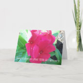 Floral Persoonlijk 70th Wedding Jubileum Kaart (Voorkant)