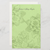  Floral Persoonlijk Dank u Stationery Briefpapier (Voorkant / Achterkant)