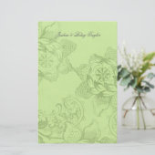  Floral Persoonlijk Dank u Stationery Briefpapier (Staand voorkant)