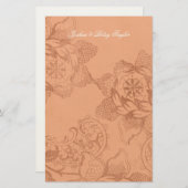  Floral Persoonlijk Dank u Stationery Briefpapier (Voorkant / Achterkant)