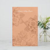  Floral Persoonlijk Dank u Stationery Briefpapier (Staand voorkant)