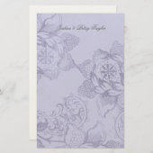  Floral Persoonlijk Dank u Stationery Briefpapier (Voorkant / Achterkant)