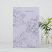  Floral Persoonlijk Dank u Stationery Briefpapier (Staand voorkant)