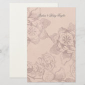  Floral Persoonlijk Dank u Stationery Briefpapier (Voorkant / Achterkant)