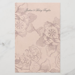 Floral Persoonlijk Dank u Stationery Briefpapier