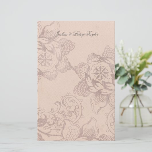  Floral Persoonlijk Dank u Stationery Briefpapier (Staand voorkant)
