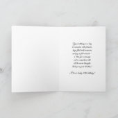 Floral persoonlijke 80e verjaardag kaart (Binnen)