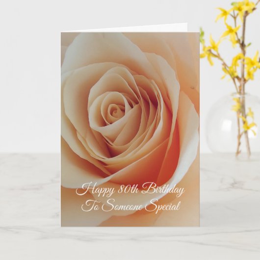 Floral persoonlijke 80e verjaardag kaart (Gele Bloem)