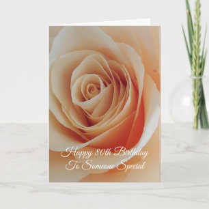 Floral persoonlijke 80e verjaardag kaart