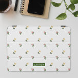 Floral Persoonlijke benaming iPad Air Cover<br><div class="desc">Speciaal ontworpen iPad slim cover met  bloempatroon met gepersonaliseerde naam/monogram.</div>