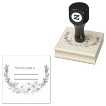 Floral Persoonlijke Bibliotheek Boek Stamp